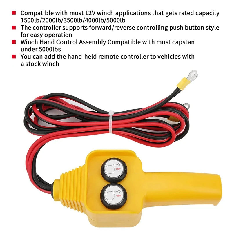 Car Winch Remote Control Switch Winch Remote Control Button Kit Switch Wired Handle