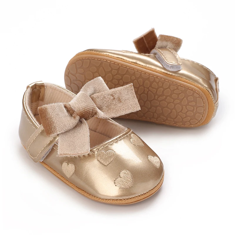 Comfortable Infant First Walkers Casual Crib Shoes Soft Rubber Sole Daily Wear For Newborn Boys Girls 0-18M