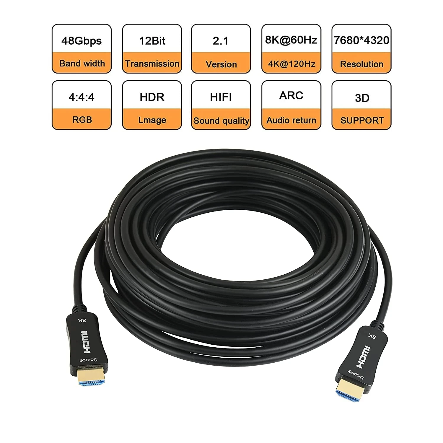 HD  HDMI 2.1 ̺, PS5 HDTV 緹 Xbox PC TV, 8K 60Hz, 48Gbps, 4K, 120Hz, 144Hz, eARC, HDR, HDCP 2.2 2.3, 10M, 20M