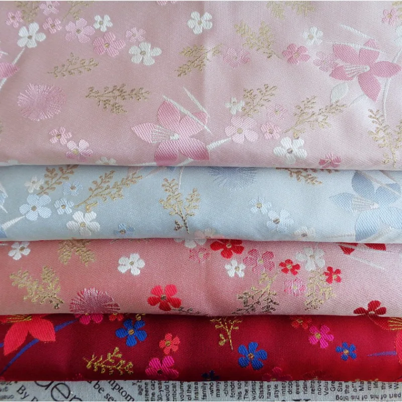 

Floral Pattern Damask Embroidery Fabrics Interior Design Decorative Fabric Sewing Dress Cheongsam Luggage Plain Cloth Material