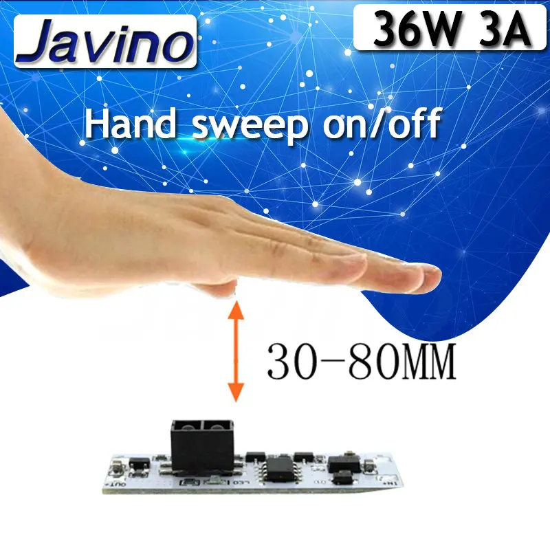 Scan Sensor Module Short Distance Scan Sensor Sweep Hand Sensor Switch Module 36W 3A Constant Voltage for Auto Smart Home Compatible XK-GK-4010A