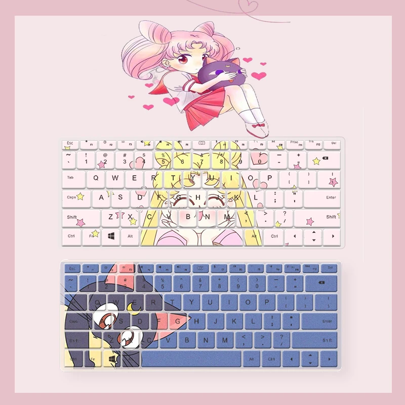 

Kawaii Sailor Moon Keyboard Protective Film Anime Cartoon Cute Light Weight Waterproof Protective Film Winter Gift for Friend