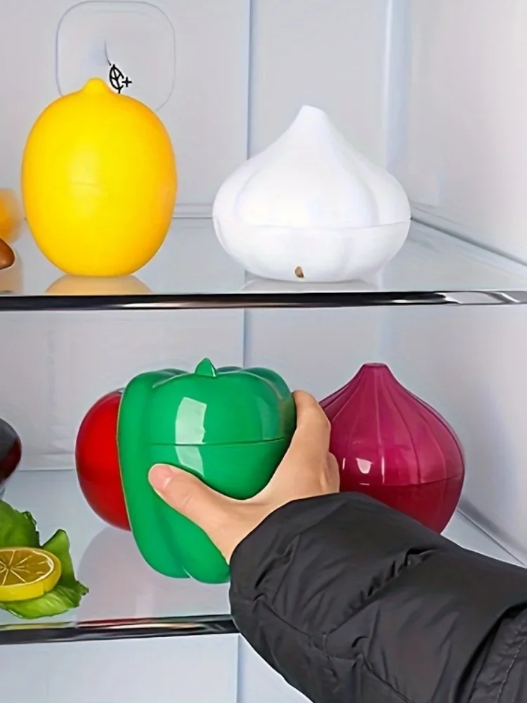 Description Picture 2 of itemPlastic box Vegetable fresh-keeping box Storage fruit box Onion sealed box set lemon fresh-keeping bowl