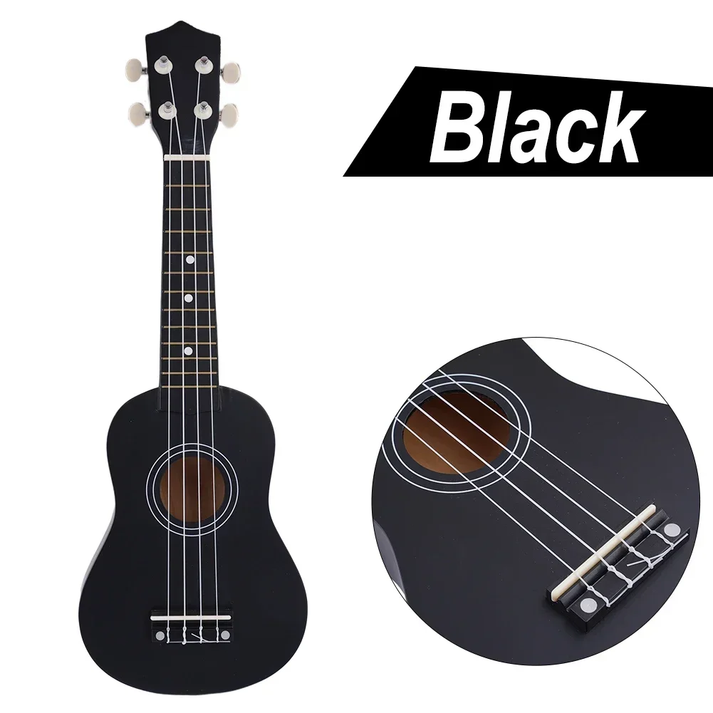 21 Inch Wood Soprano Ukulele Guitar 4 Nylon Strings Ukulele Bass Guitar With Bag Beginner With Geared Machine Heads
