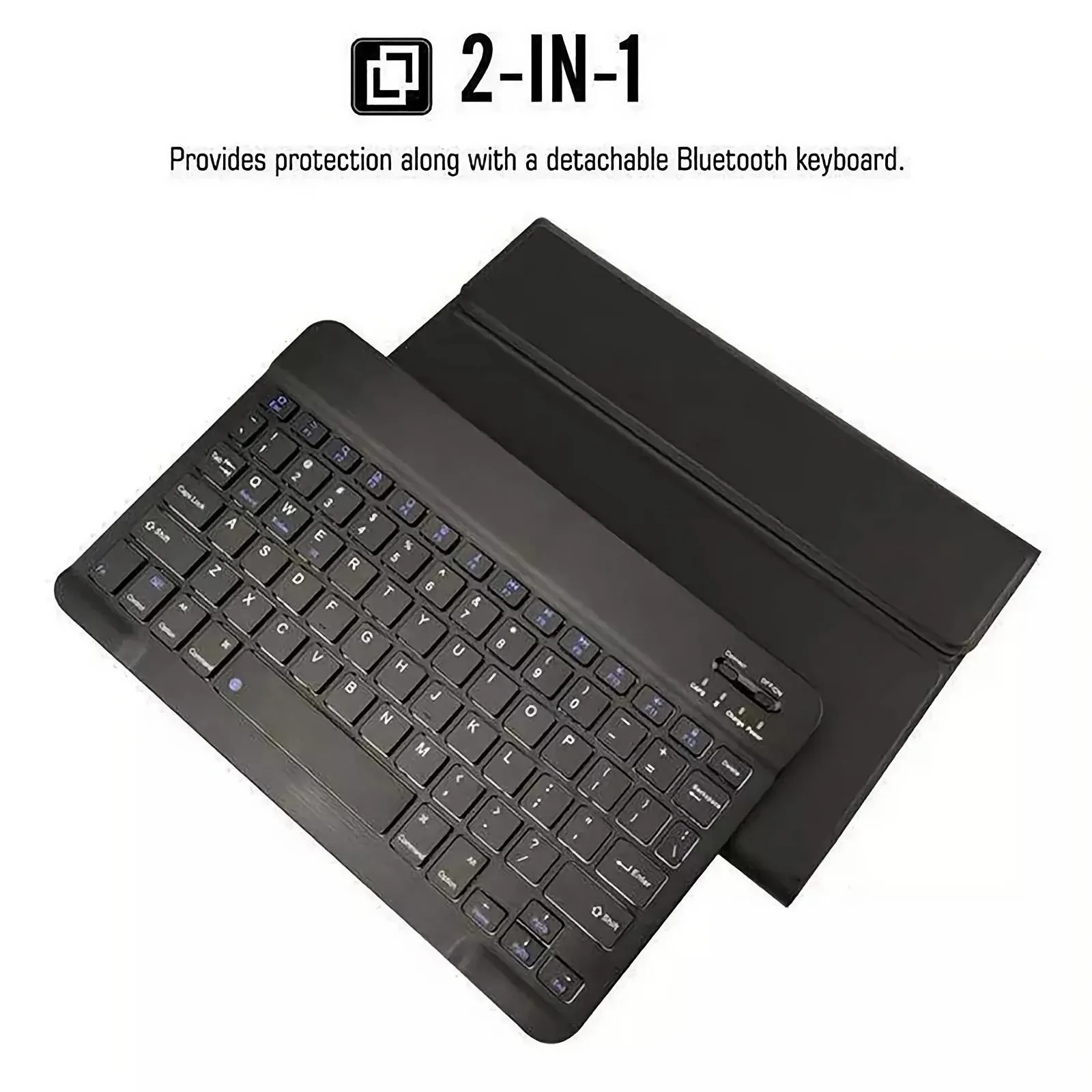 Premium Leather Keyboard Case with Detachable Wireless Keyboard