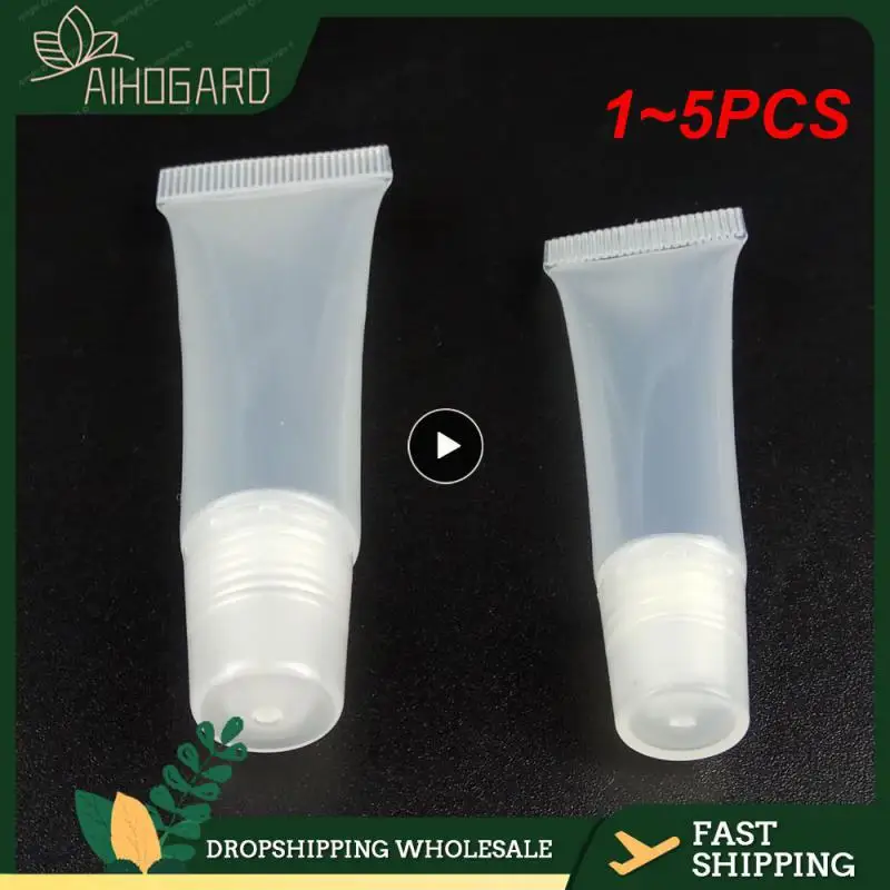 

Тюбики для блеска для губ, 10 мл, 1-5 шт., мягкий бальзам для губ для макияжа, прозрачный пластиковый тюбик для блеска для губ, контейнер, инструменты для макияжа