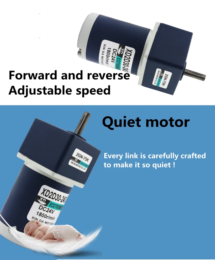alta torque velocidade ajustável DC Motor CW CCW