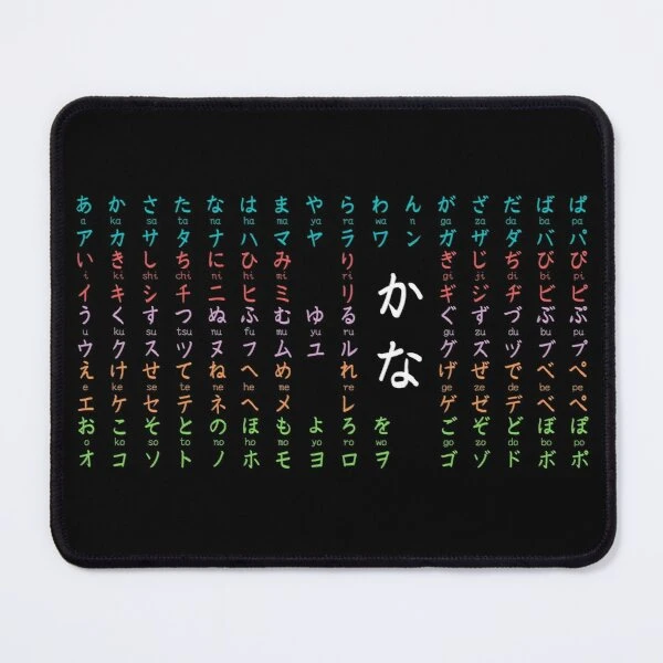 Kana Color Chart Black Mouse Pad Mousepad Carpet Mens Anime Printing Gaming Table Pc Gamer Play Mat Desk Computer Keyboard Aliexpress