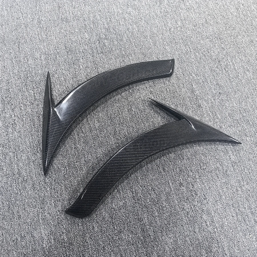 Real Carbon Fiber Front Fender Vent Fin Gill Trim Covers For Benz CLA W117 CLA180 CLA200 CLA250 2013-2019 Decoration