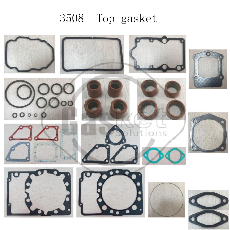

3508 3512 3516 G3516 Top Upper Gasket kit With For Caterpillar Bulldozer Crawler Engine Head Gasket Spare Parts