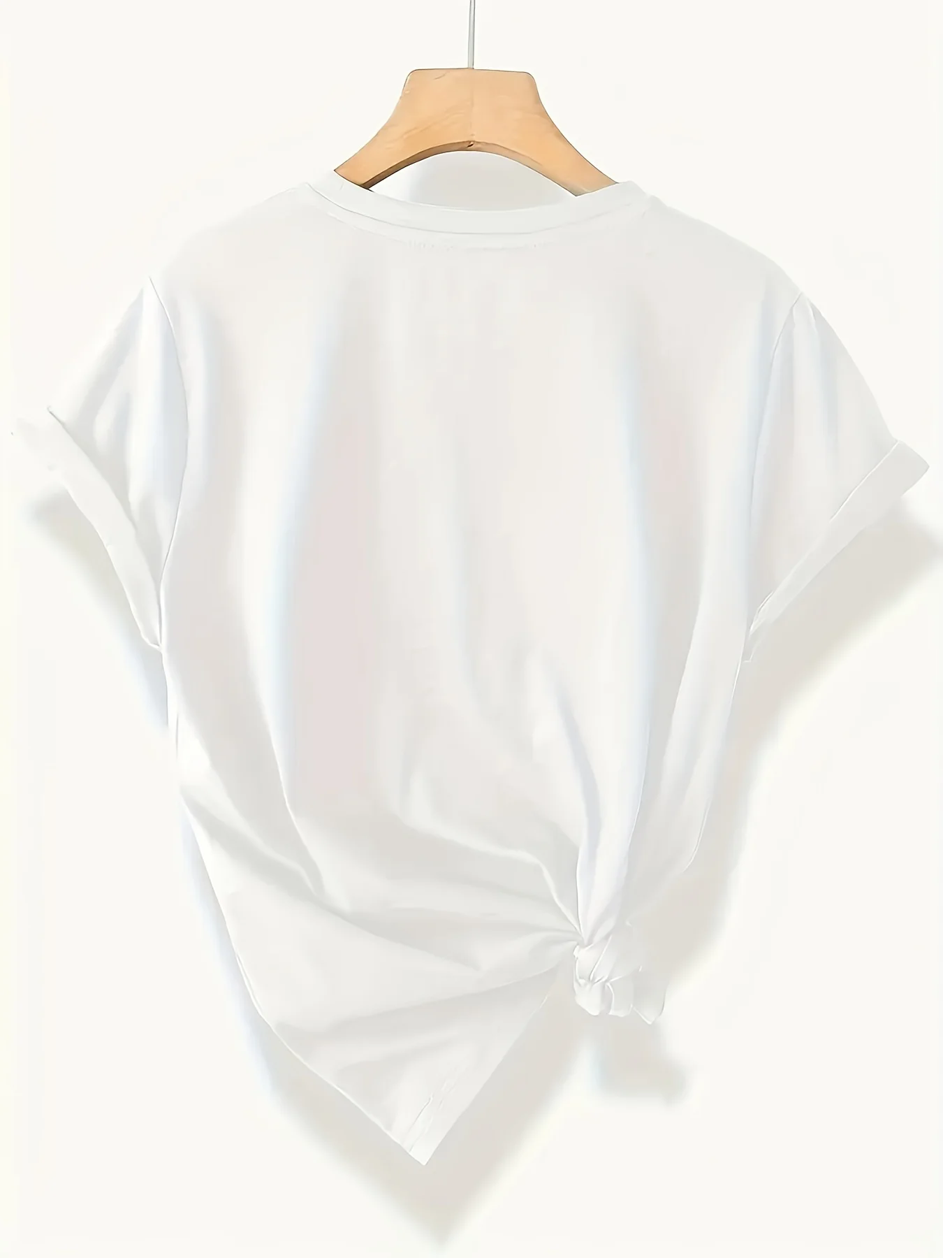 Women's White Top with Minimalist Cat Line Art - Casual Chic Gift