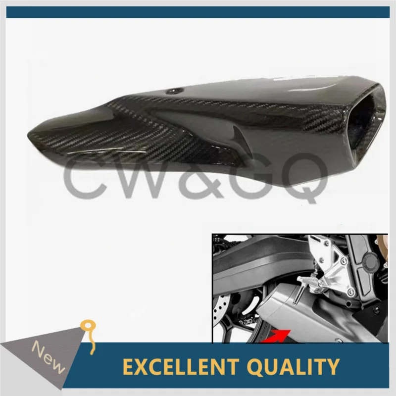 Real Carbon Fiber for Honda CB650R 2019 2020 2021 Exhaust Pipe Cover Heat Shield Protector Guard Anti-Scalding Shell