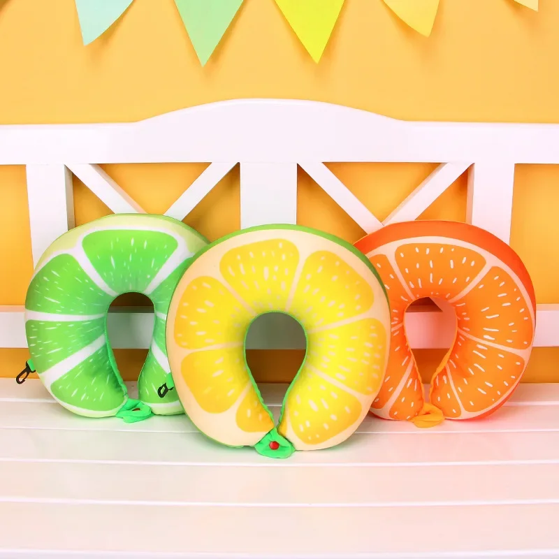 Fruits U Shaped Pillow Cushion Nanoparticles Neck Pillow Car Travel Pillow Travel Accessories 3