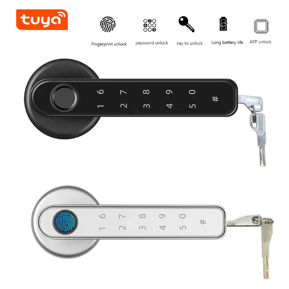 Bluetooth-compatible Fingerprint Door Lock Keyless Entry Electronic Door Knobs Lock Fingerprint Security Handle Lock for Bedroom