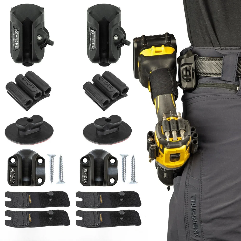The Spider Tool Holster Dual Tool Kit Electric Drill Hammer Drill Wrench Waist Hanging Storage Waist Hanger Storage El