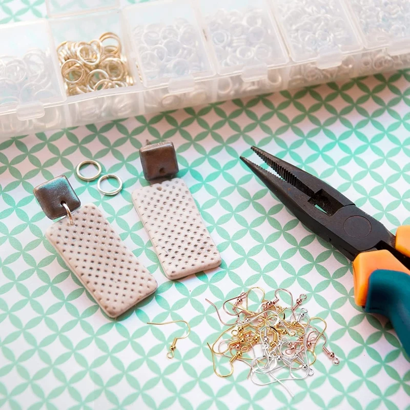 Y4QE 165PCS/SET Polymer Clay Cutters for Earrings 14 Shapes Stainless Steel Clay Cutt