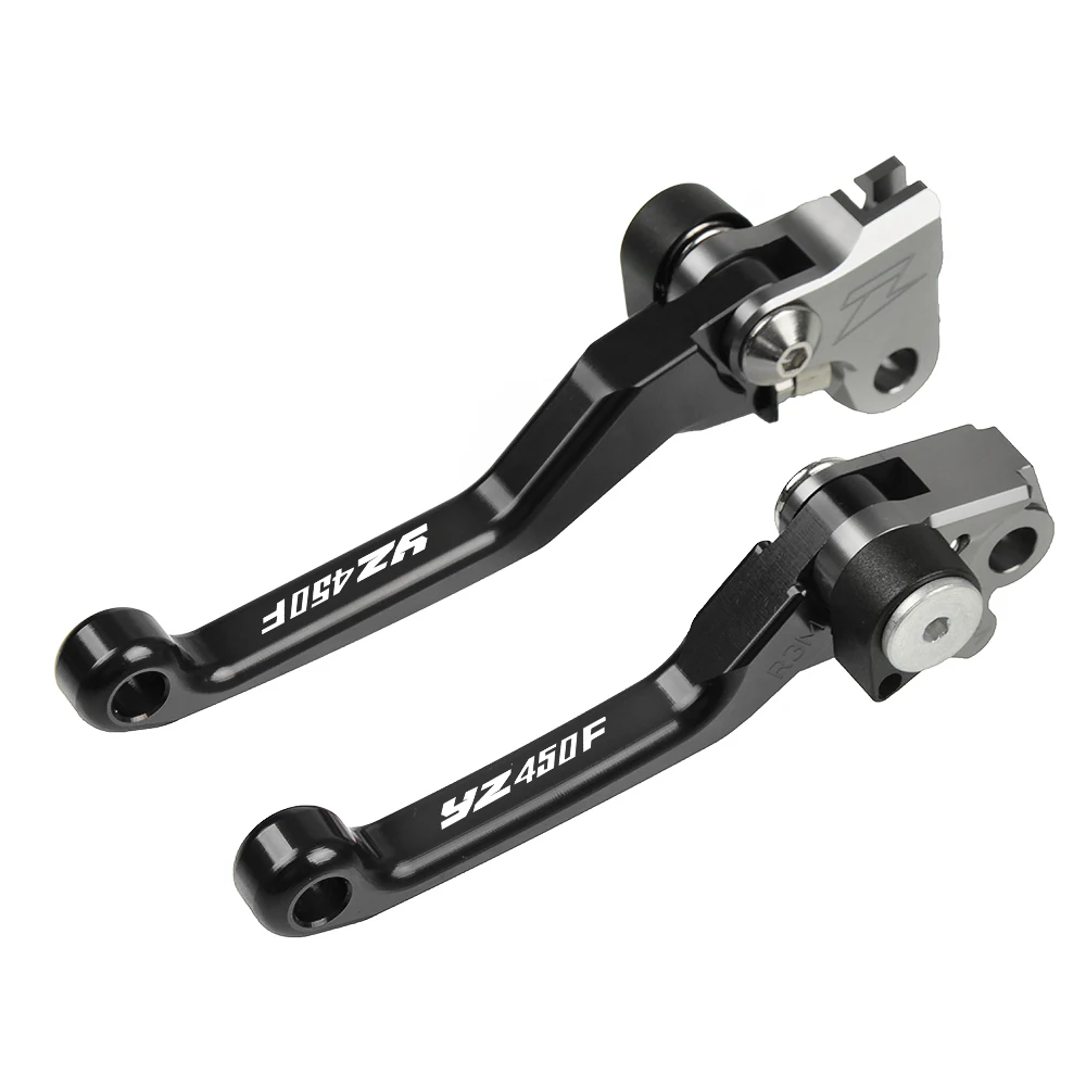CNC Foldable Brake & Clutch Levers For Yamaha YZ450F 2009-2024 - Black Aluminum Dirt Bike Levers