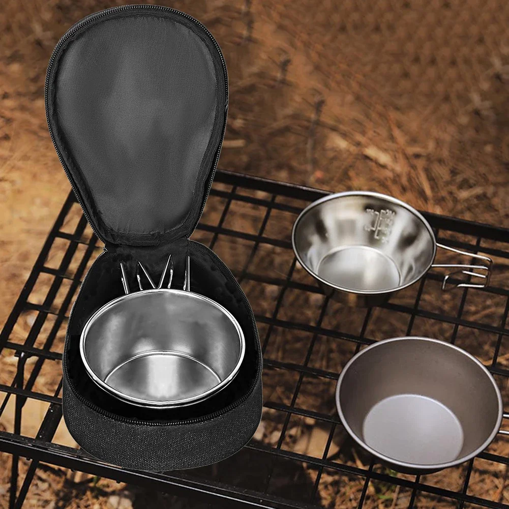 Sierra Bowl Storage Bag Oxford Waterproof Tableware Cups Carrying Case Organizer Outdoor Camping Travel Barbecue Picnic Pouch