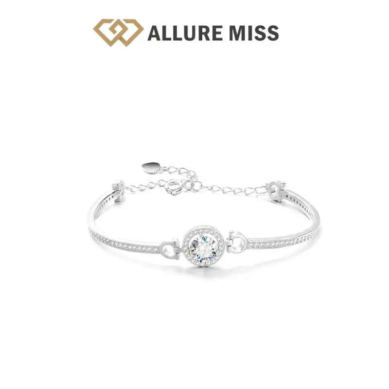 

1 Carat Moissanite Bracelet Round Brilliant Cut D Color 100% 925 Sterling Silver Inlaid Diamond Top Quality Gra Certified