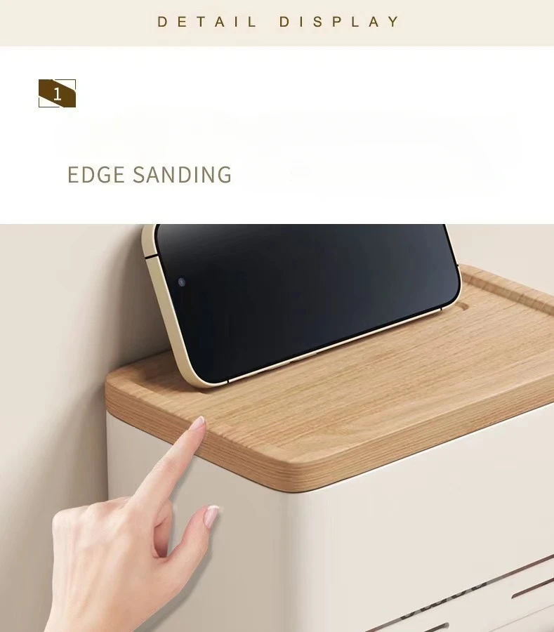 Description Picture 6 of itemWalnut&Beech bathroomWaterproof Wall Mount Toilet Paper Holder Shelf Toilet Roll Paper Tube Storage Rack Storage Box Tray Rack