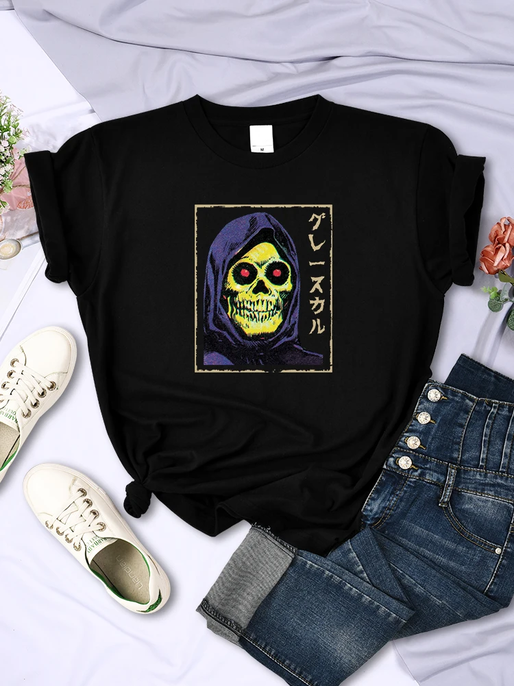 Skeletor Masters Of The Universe T-Shirt Donna Street Fashion All-Math Top Casual Traspirante Manica Corta Morbido Abbigliamento Donna