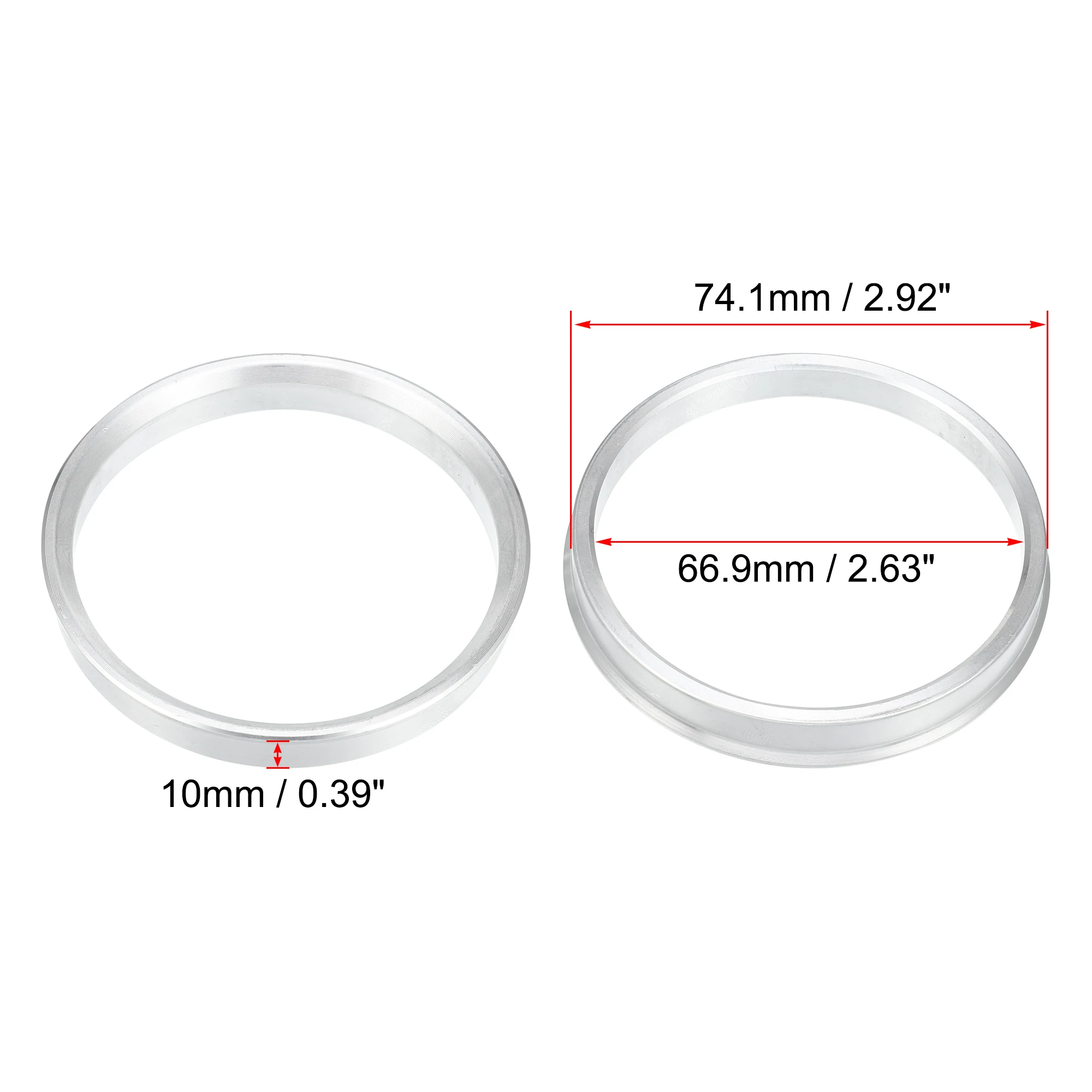 2 In Hub Centric Wheel Spacers Hub Centric Rings 73.1mm To 66.9mm 73-6690 | Lug Nut Guys 73.1 To 56.1 Hub Centric Rings - Foto 12