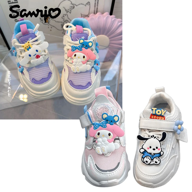 

Детские сетчатые кроссовки Sanrios My Melody Cinnamoroll полачко, спортивная обувь для девочек, дышащая повседневная обувь для папы