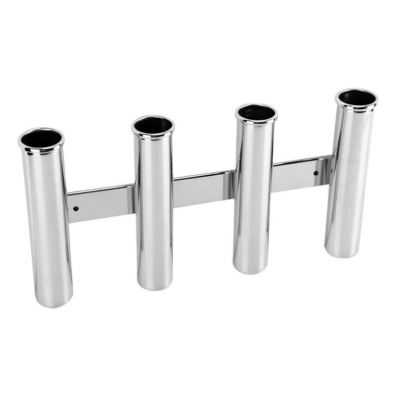 요트용 해양 하드웨어 액세서리 스테인리스 스틸 4튜브 클램프온 낚싯대 홀더 보트 랙용 거울광택 마감