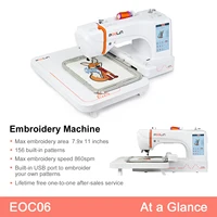POOLIN EOC06 Single Head Computerized Embroidery Machine – Large 7.9" x 11" Embroidery Area for Business Use - Image 2