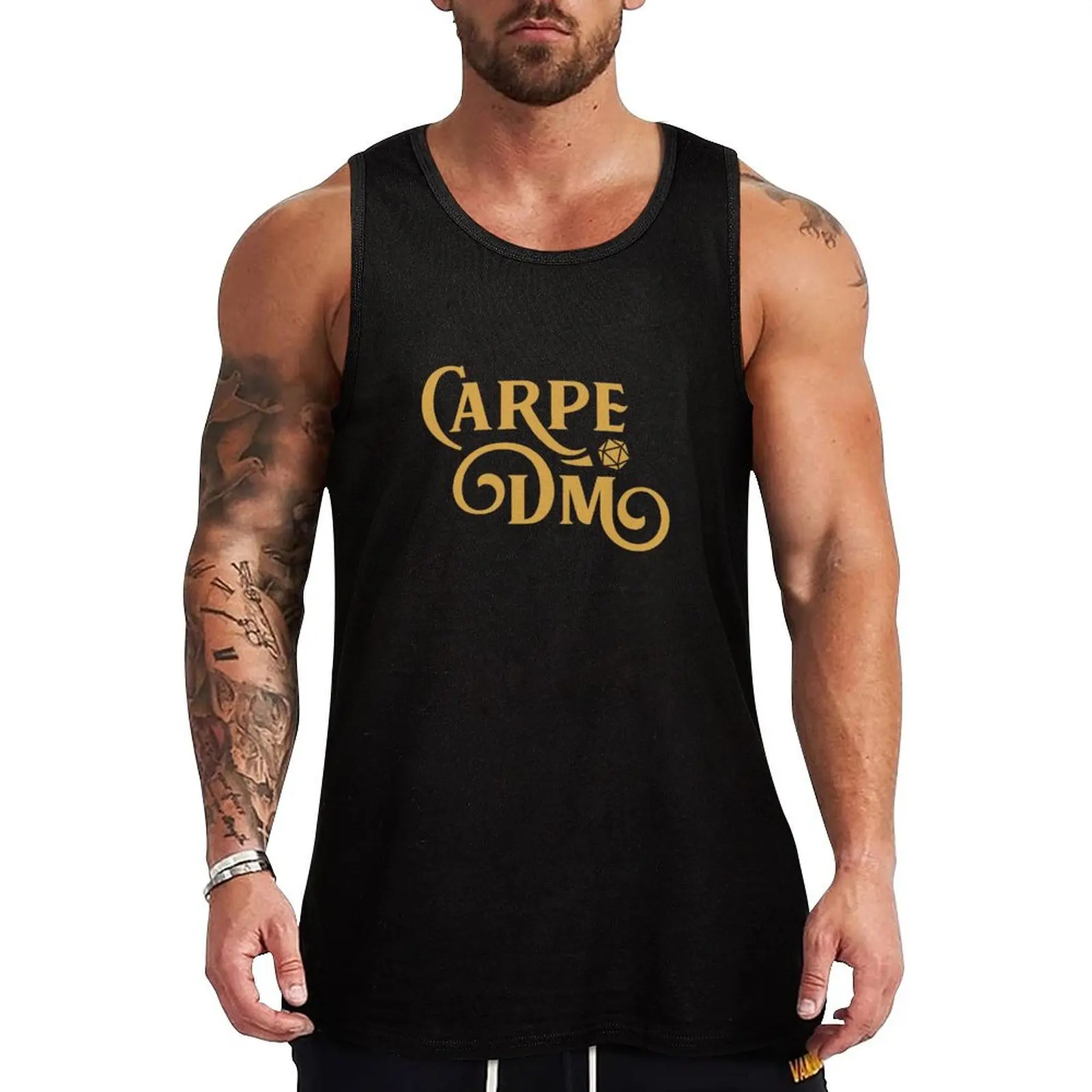

Carpe DM Dungeon Master Tabletop RPG Gaming Tank Top singlets for men gym shirt man mens designer clothes