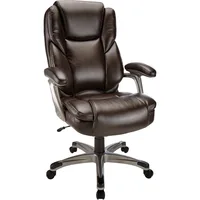 Cressfield Bonded Leather High-Back Chair, Brown/Silver  gaming chairs  office chairs 1