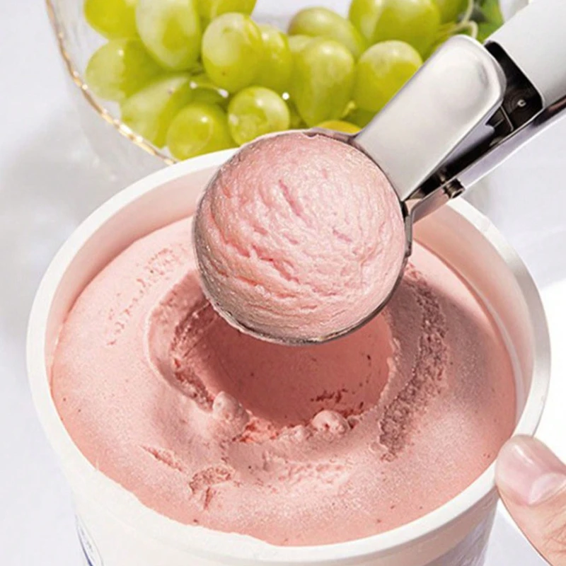 Multifunctional Ice Cream Scoops Stainless Steel Dual-Purpose Scoop Fruit Watermelon Spoon Ball Scoop Household Ice Cream Tools