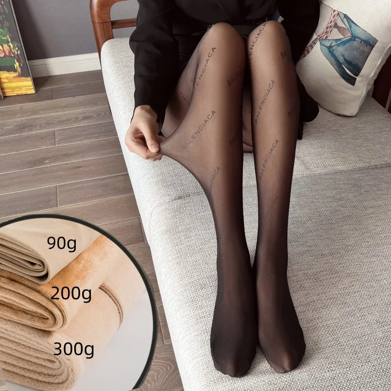 Îmbrăcăminte pentru femei Y2k Ciorapi translucizi sexy pentru femei Colanți cu efect elastic înalt de piele Colanți cu imprimeu Pantaloni șosete pentru femei_voghion.com