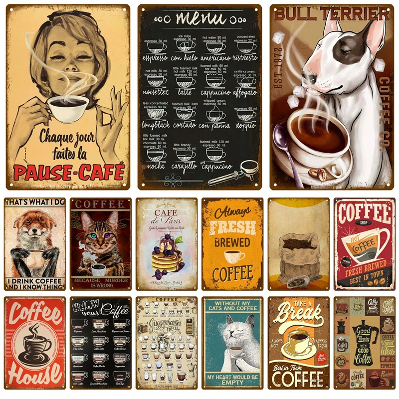 Poster Plaque en Metal Vintage Décoration Murale Affiche Art Plaque Décor Café Bar Pub Bière