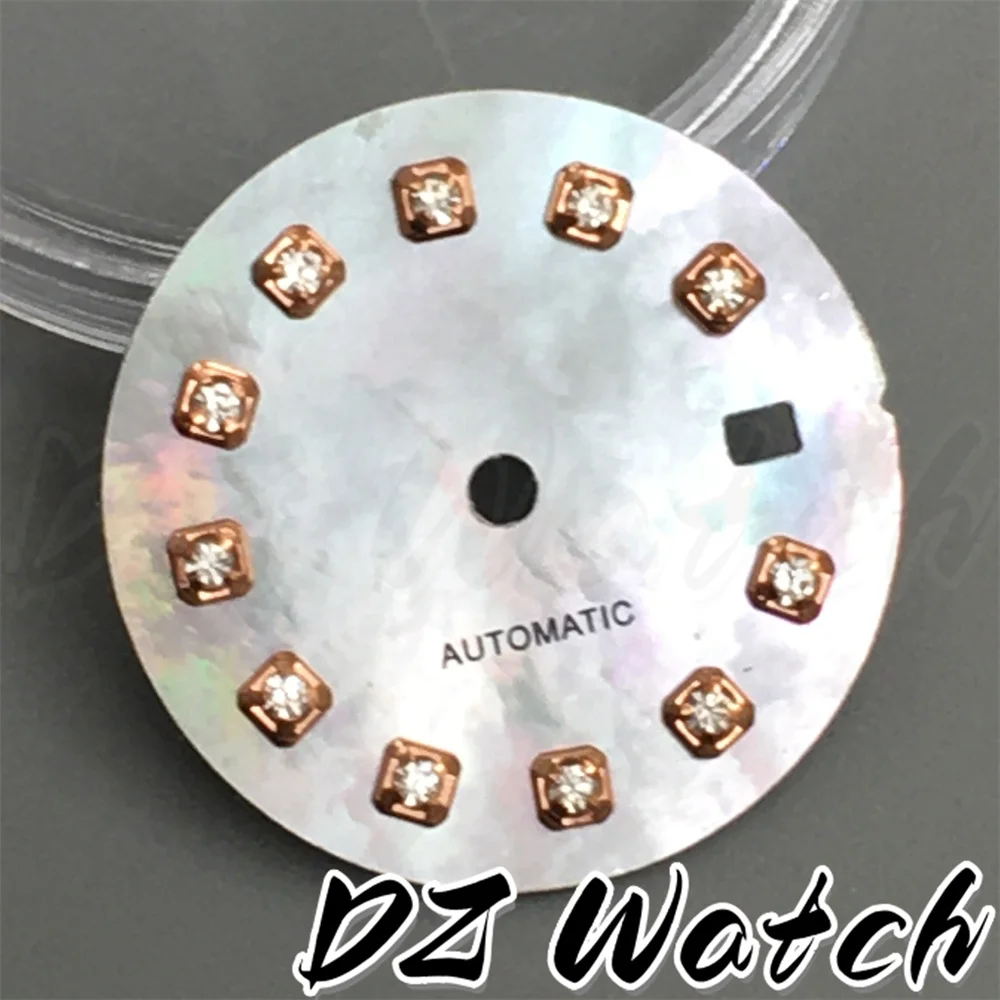 Stunning 20.5mm Multicolor Sunburst Watch Dial with Diamond Markers and Date Window