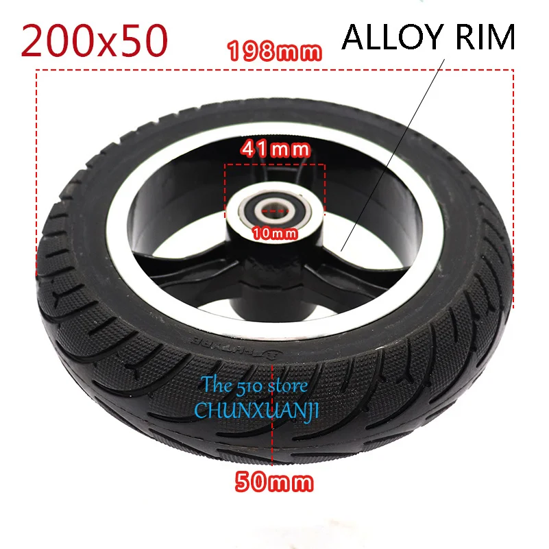 Solid Tire electric vehicle tire 200x50 8X2T For Speedway Mini 4 Pro Rear Wheel 8 Inch Electric Scooter RUIMA PRO