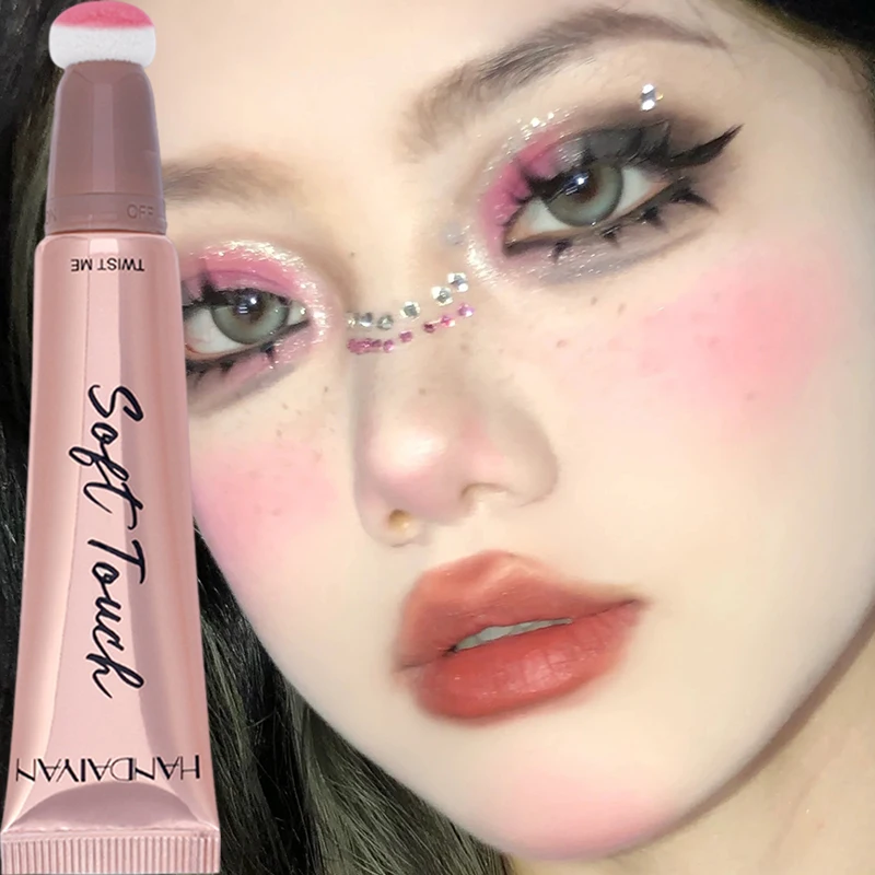 Matte Velvet Pink Cushion Blush Natural Lasting Brightening Face Contouring Shadow Highlighter Cheek Tint Cream Makeup Cosmetics