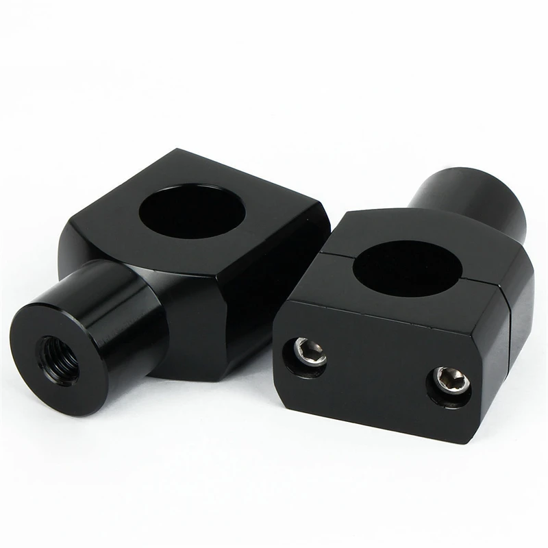 CYSKY Riser Manubrio per Moto 1 1/828mm Manubrio universale Staffa di montaggio Morsetto adatto per la maggior parte delle moto, bici da corsa, ATV (Nero