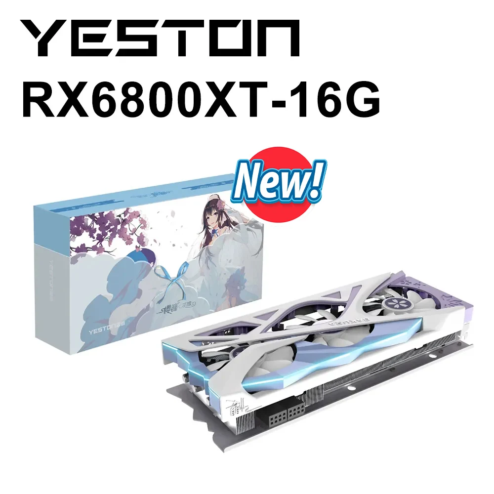 YESTON New Graphic Card RX6800XT 16GB 256Bit RX 6800 XT GDDR6 AMD 7NM  Gaming GPU Video Card DeskTop placa de video Accessories - AliExpress