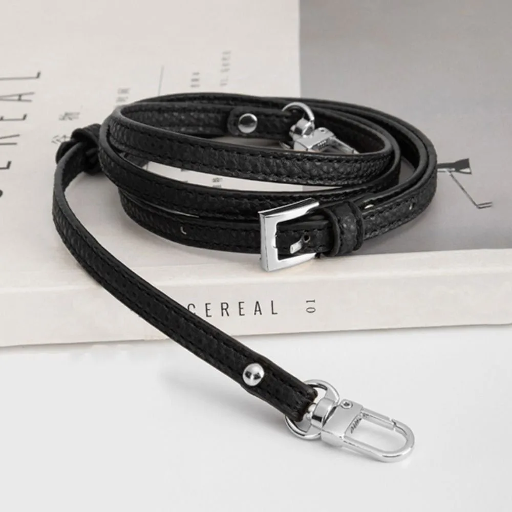 Enhanced Genuine Leather Shoulder Strap with Punch-Free Buckle - Premium Handbag and Crossbody Bag Accessory