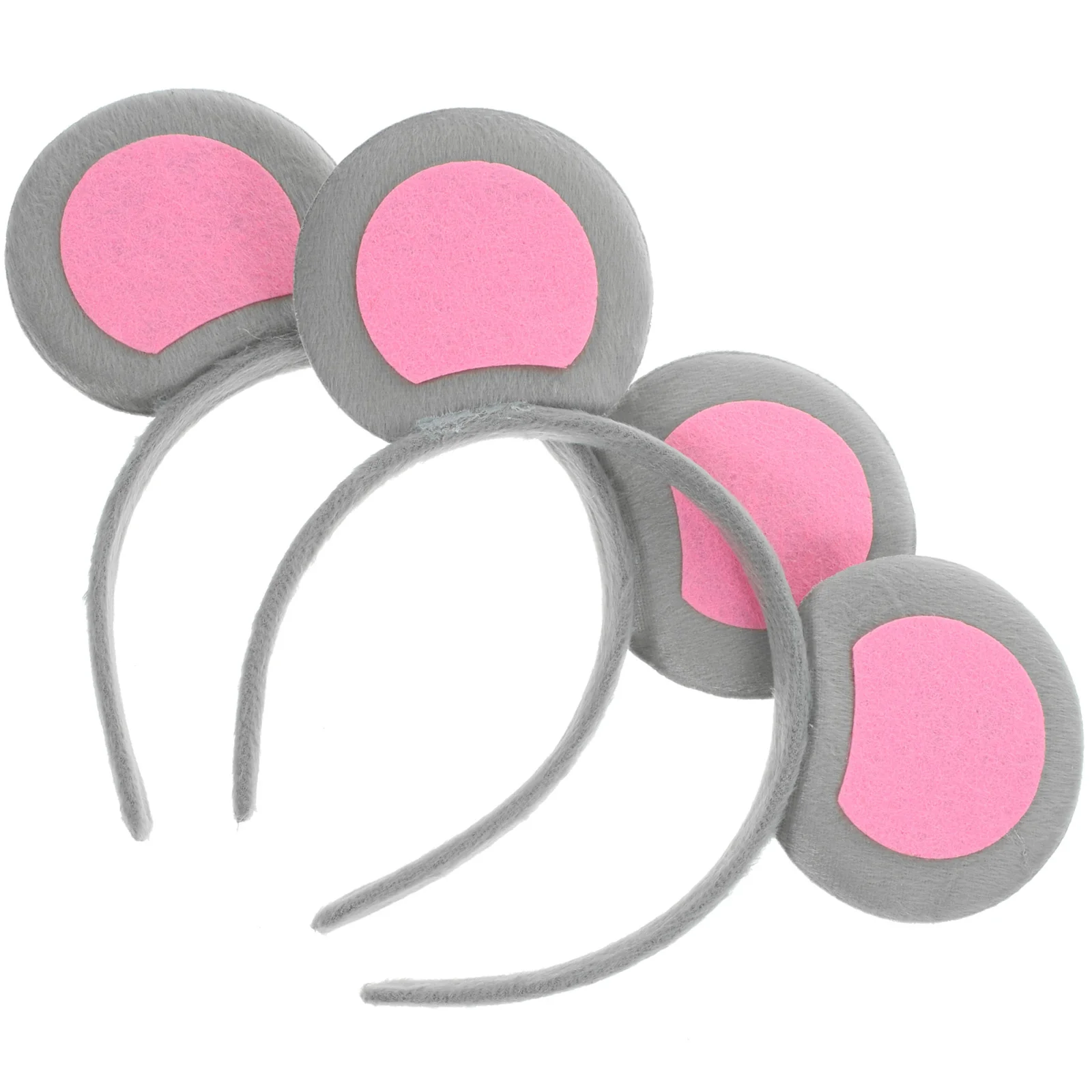 Mouse Ears Headband Cute Furry Animal Hair Hoop Cosplay Costumes Headband Hair Headwear Accessories for Halloween Party