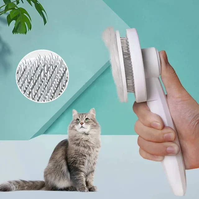 Pet Cat Brosse Peigne Cheveux Enlève Chien Peigne À Cheveux Pour Chat Chien Toilettage Soins enlever les Cheveux flottants Nettoyage Brosse De Bain Fournitures Pour Animaux 1