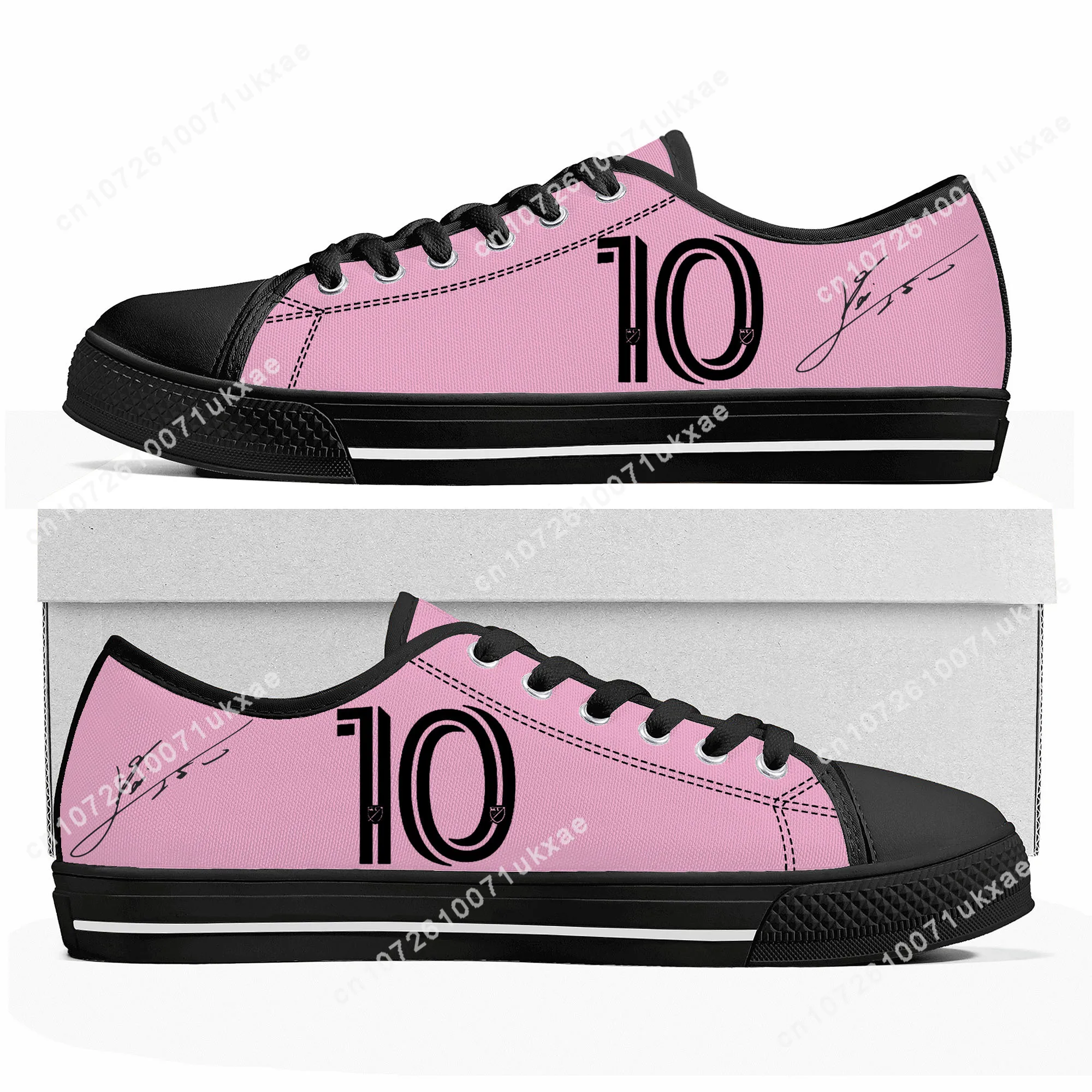 

Inter Soccer Football Low Top Sneakers Mens Womens Teenager Miami Messi No 10 Argentina Canvas Sneaker Casual Shoes Custom Shoe