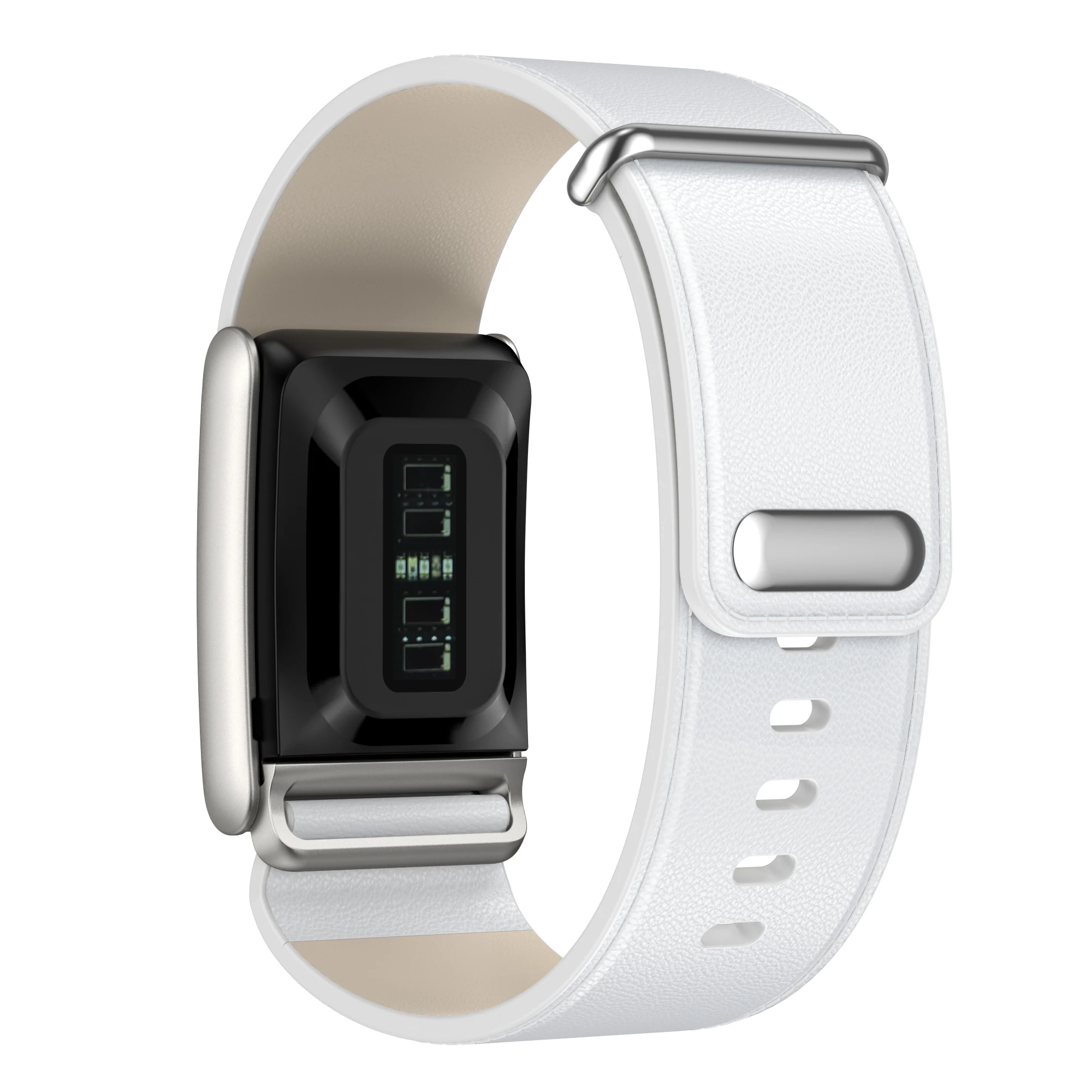 Premium Leather Sports Strap - Adjustable Comfort Bracelet Band with Metal Head Design