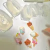 6pcs/set   Ice Cream Bear Lollipops Rabbit 3D Nail Acrylic Mold Nail Art Decorations DIY Silicone Nail Art Templates 2