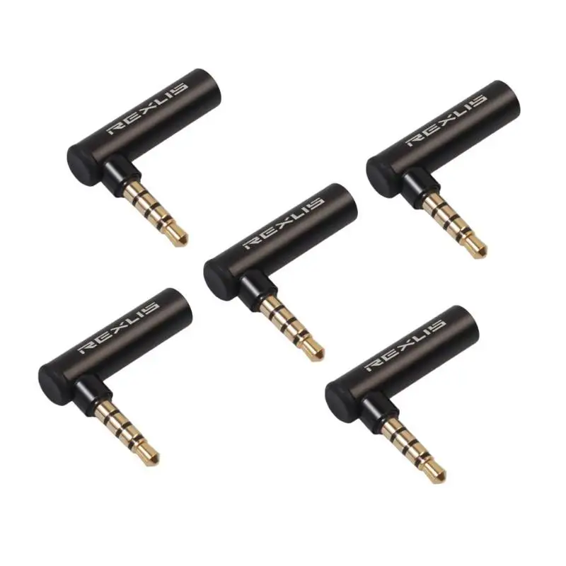 New 3.5mm Male-to-female 90 Degree Turn Headphone Microphone Audio Adapter Suitable for Android phone PC xlr Connector