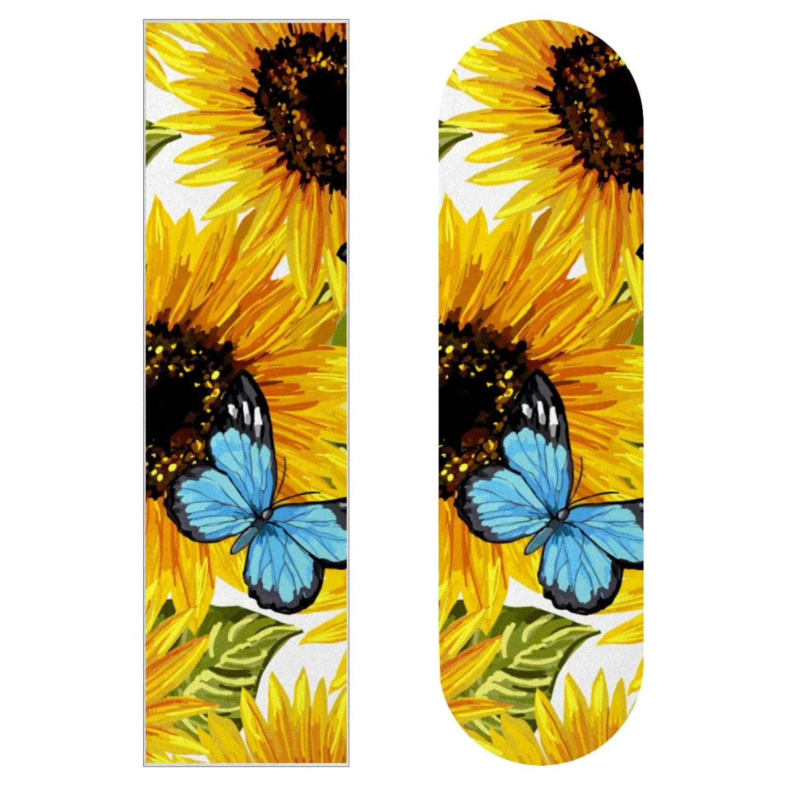 

Skateboards Grip Tape Design Sunflower Butterfly Oil Painting Longboard Anti Slip Sandpaper Sticker Skateboards Paper 33x9 Inch