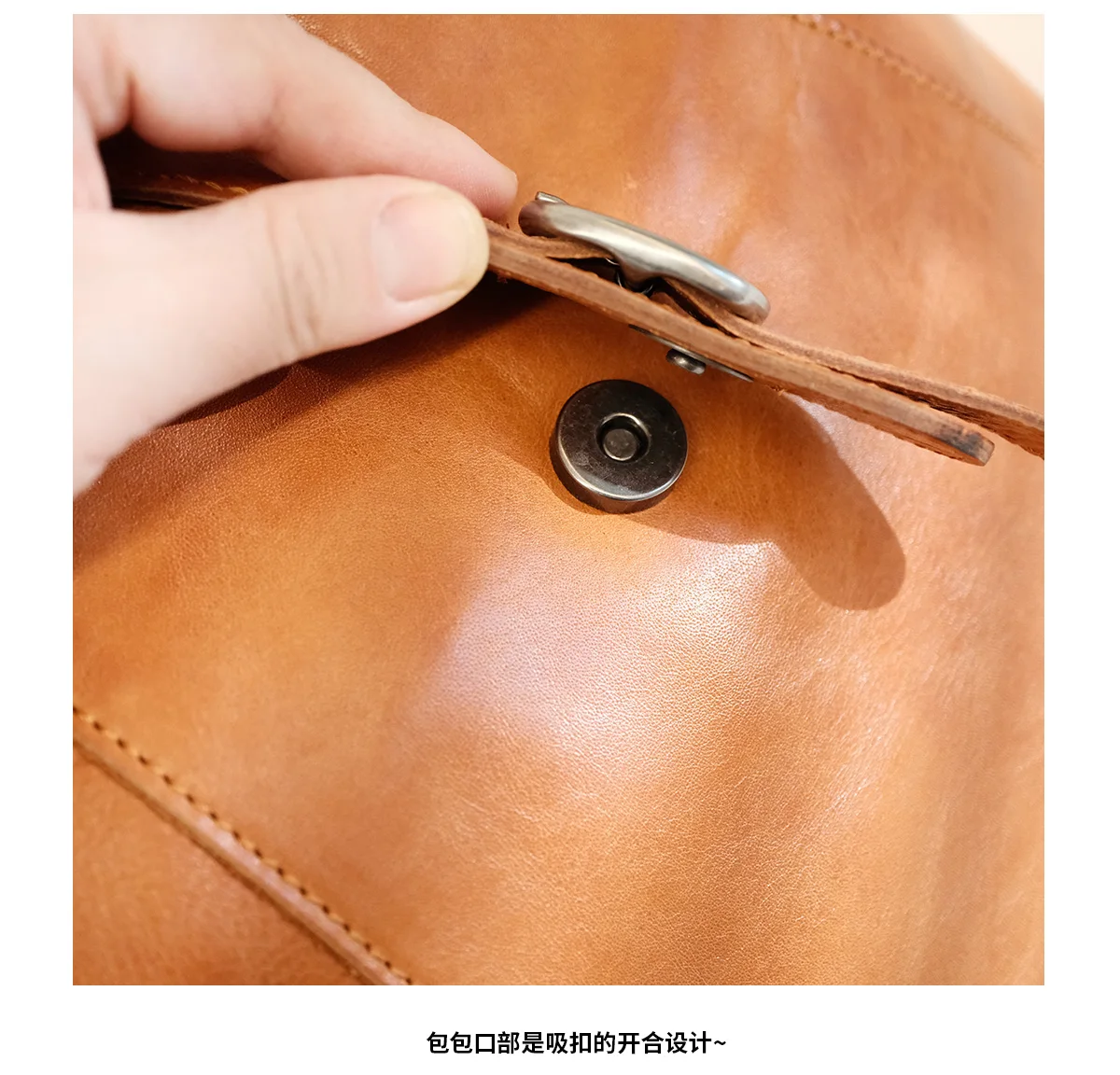 Lässiger Vintage-Organizer, handgefertigte Handtasche aus pflanzlich gegerbtem Rindsleder, tägliche Pendelarbeit, Schulter-Crossbody-Tasche aus echtem Leder – Detail 13
