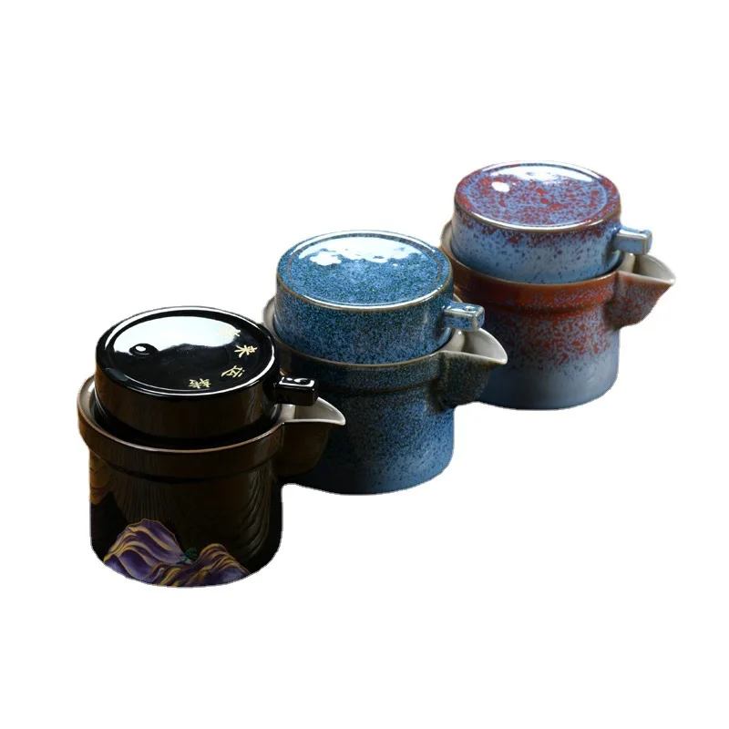 Ceramic Quick Cup Set, Creative Portable Bag, Travel Tea Set