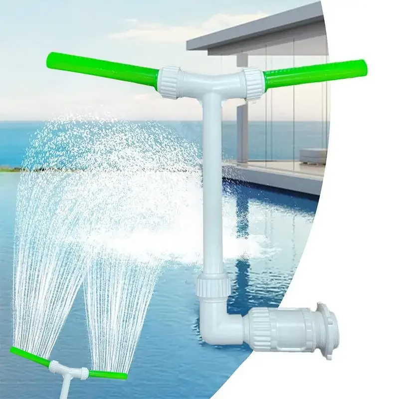 Swimming Pool Fountain Sprays Colorful LED Lights Pool Waterfall Fountains Outdoor Swimming Spa Pond Waterfall Decoration solar fountain water fountain garden pond fountain